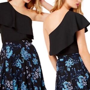 Sachin + Babi Black One Shoulder Top-Large